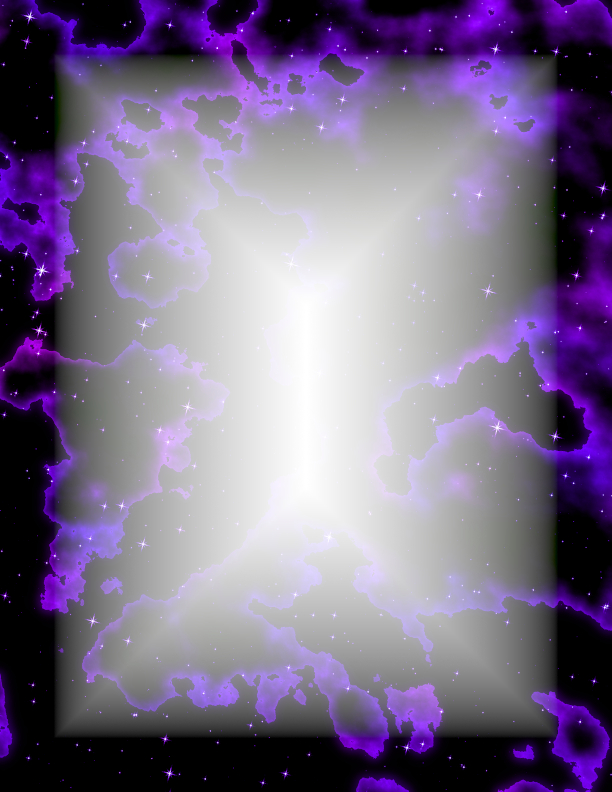 Pretty Purple Space Cloud Digital Stationary - Portrait