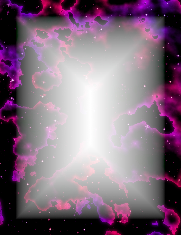 Pretty Pink Space Cloud Digital Stationary - Portrait