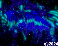 Blue Space Zebras